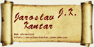 Jaroslav Kantar vizit kartica